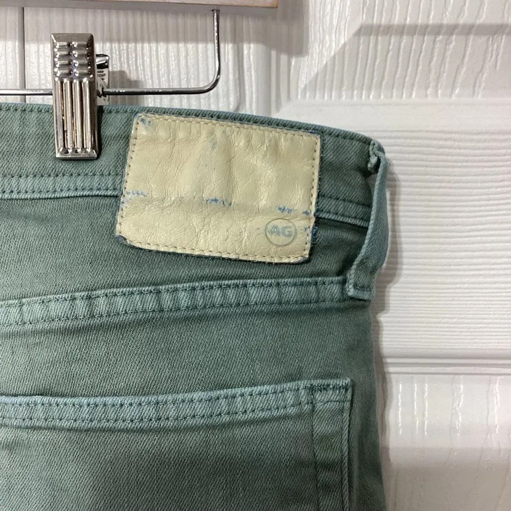 Adriano Goldschmied AG Jeans Ag-ed Denim Gray Green Mid Rise Straight 34R Men's